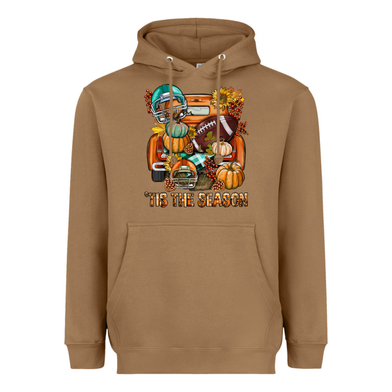 Tis The Season Fall Football Truck Heavyweight Hoodie by BundleAndBundleShop | Teevron