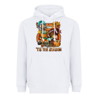 White Tis The Season Fall Football Truck Heavyweight Hoodie - BundleAndBundleShop