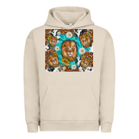 Pigment French Oak lion with leopard and cowhide pattern Urban Hoodie - TumblerDesignByShophia