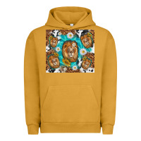 Pigment Peanut Butter lion with leopard and cowhide pattern Urban Hoodie - TumblerDesignByShophia