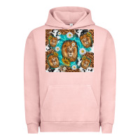 Pigment Salmon lion with leopard and cowhide pattern Urban Hoodie - TumblerDesignByShophia