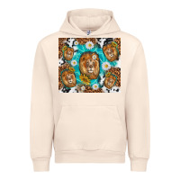 Sandshell lion with leopard and cowhide pattern Urban Hoodie - TumblerDesignByShophia