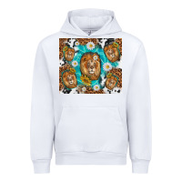 White lion with leopard and cowhide pattern Urban Hoodie - TumblerDesignByShophia