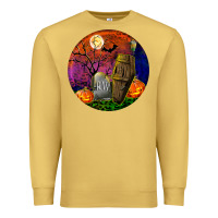 Antique Gold halloween round Premium Sweatshirt - BundleAndBundleShop