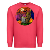 Cardinal halloween round Premium Sweatshirt - BundleAndBundleShop
