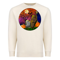 Halloween Round Premium Sweatshirt | Teevron