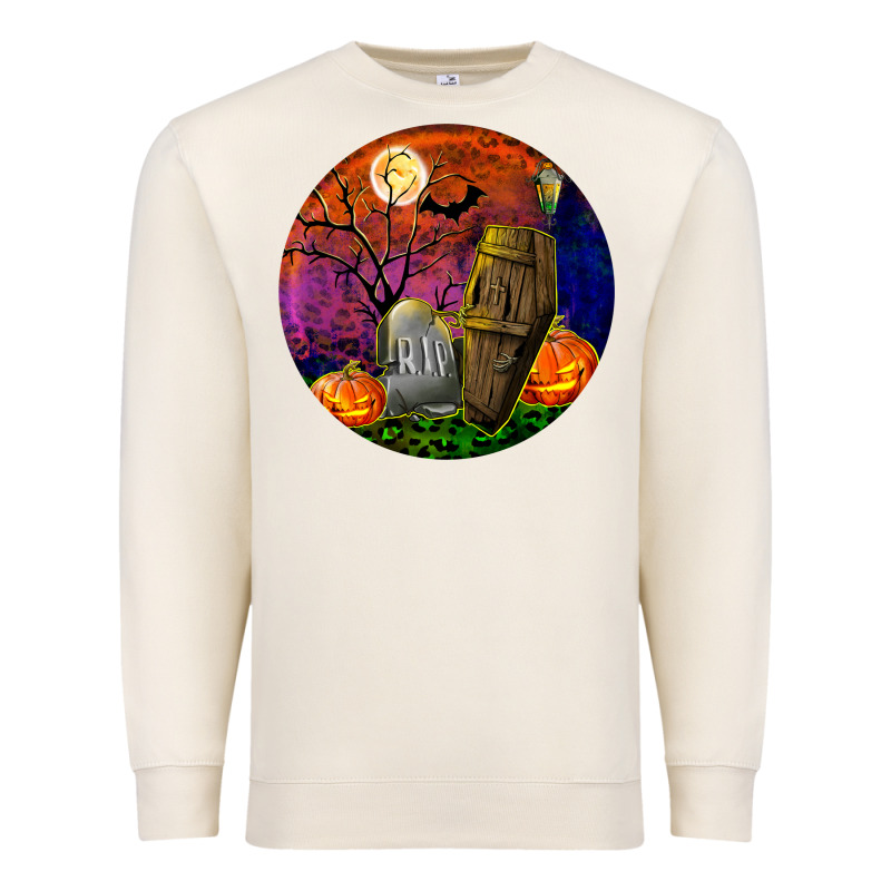 Halloween Round Premium Sweatshirt by BundleAndBundleShop | Teevron