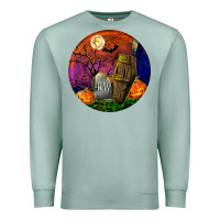 Seafoam halloween round Premium Sweatshirt - BundleAndBundleShop