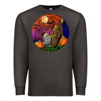 Smoke halloween round Premium Sweatshirt - BundleAndBundleShop