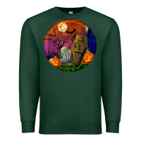 Sports Green halloween round Premium Sweatshirt - BundleAndBundleShop