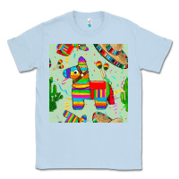 Dusty Blue pinata seamless pattern Classic Tee - BundleAndBundleShop