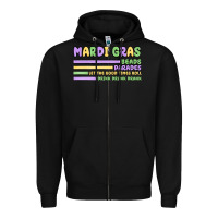 Black mardi gras beads Zipper Hoodie - MaliasSmallBusiness