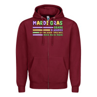 Burgundy mardi gras beads Zipper Hoodie - MaliasSmallBusiness