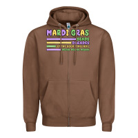 Chestnut mardi gras beads Zipper Hoodie - MaliasSmallBusiness