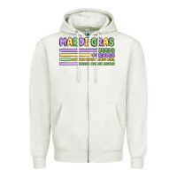 Oatmeal Heather mardi gras beads Zipper Hoodie - MaliasSmallBusiness
