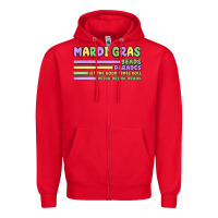 Red mardi gras beads Zipper Hoodie - MaliasSmallBusiness