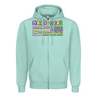 Seafoam mardi gras beads Zipper Hoodie - MaliasSmallBusiness