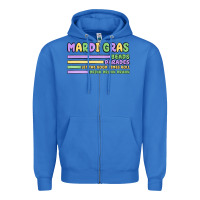 True Royal mardi gras beads Zipper Hoodie - MaliasSmallBusiness