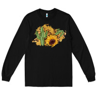 Black cactus leopard sunflower glitter  patch Long Sleeve Tee - AdoDesignShop