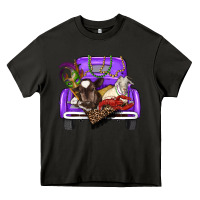 Asphalt Mardi Gras Truck With Farm Animals Heavy Core Tee - RanaPortraitStore