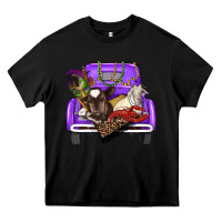 Black Mardi Gras Truck With Farm Animals Heavy Core Tee - RanaPortraitStore