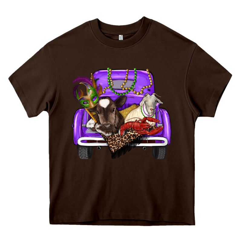 Mardi Gras Truck With Farm Animals Heavy Core Tee by RanaPortraitStore | Teevron