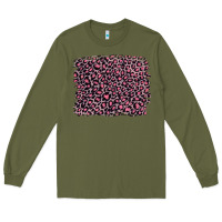 Army Green pink leopard with pink glitter Long Sleeve Tee - Artiststas