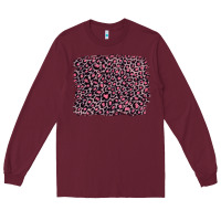 Burgundy pink leopard with pink glitter Long Sleeve Tee - Artiststas
