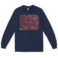 Navy pink leopard with pink glitter Long Sleeve Tee - Artiststas