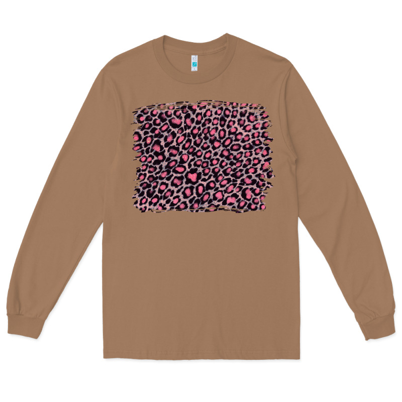 Pink Leopard With Pink Glitter Long Sleeve Tee by Artiststas | Teevron