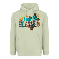 Matcha I Am Blessed Cross Heavyweight Hoodie - BundleAndBundleShop