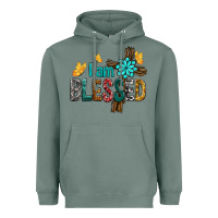 Sage I Am Blessed Cross Heavyweight Hoodie - BundleAndBundleShop