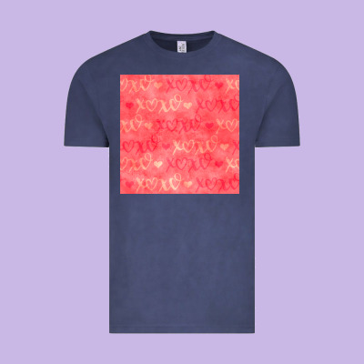 Valentines Day Xoxo Seamless Pattern Vintage Tee Designed By Bundleandbundleshop