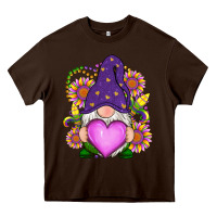 Chocolate Brown Mardi Gras gnome Heavy Core Tee - RanaPortraitStore