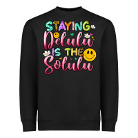 Black staying delulu is the solulu Heavyweight Sweatshirt - Artiststas
