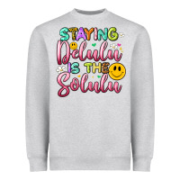 Heather Grey staying delulu is the solulu Heavyweight Sweatshirt - Artiststas