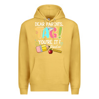 Antique Gold dear parents tag youare it teacher Premium Hoodie - JahusDesignShop