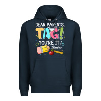Navy dear parents tag youare it teacher Premium Hoodie - JahusDesignShop