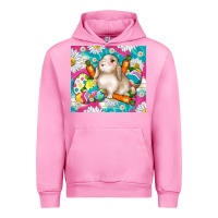 Fuchsia Pink easter day rabbit Urban Hoodie - TumblerDesignByShophia