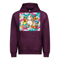 Mauve Wine easter day rabbit Urban Hoodie - TumblerDesignByShophia