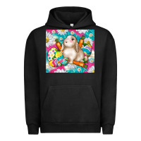 Pigment Black easter day rabbit Urban Hoodie - TumblerDesignByShophia