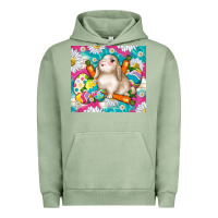 Pigment Oil Green easter day rabbit Urban Hoodie - TumblerDesignByShophia