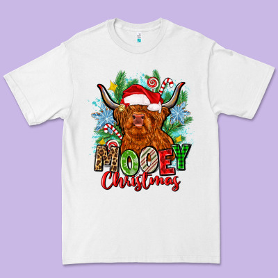 Mooey Christmas Premium Tee Designed By Zillion Design Studio