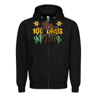Black 100 days y'all Zipper Hoodie - MaliasSmallBusiness