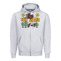 Heather Grey 100 days y'all Zipper Hoodie - MaliasSmallBusiness