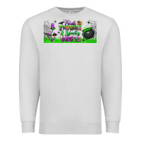 Dove Grey thick thighs and spooky vibes libbey glass Premium Sweatshirt - BundleAndBundleShop
