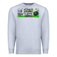 Heather Grey thick thighs and spooky vibes libbey glass Premium Sweatshirt - BundleAndBundleShop