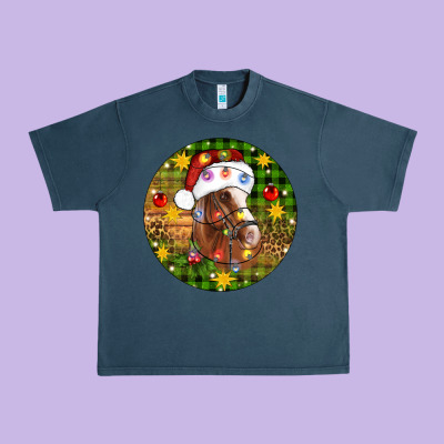 Christmas Horse Urban Heavy Tee Designed By Artiststas