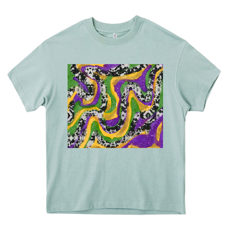 Mardi Gras Cowhide Heavy Core Tee by RanaPortraitStore | Teevron