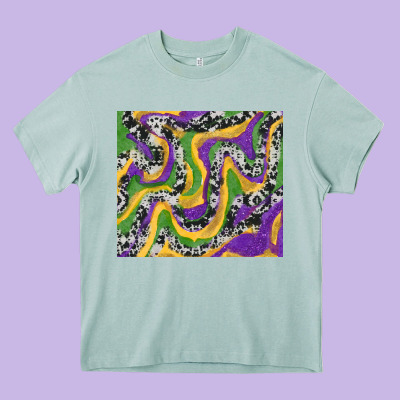 Heavy Core Tee Mardi Gras Cowhide